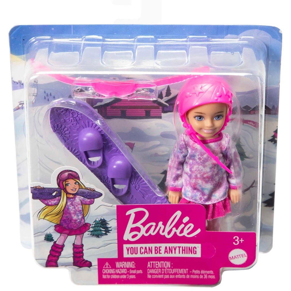 New Barbie Chelsea Winter Snowboarder Doll NEW